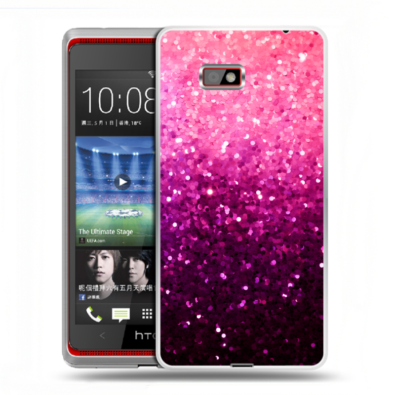Силиконовый чехол на HTC Desire 600 с принтом Блестки Силиконовый чехол на HTC Desire 600 с принтом Блестки