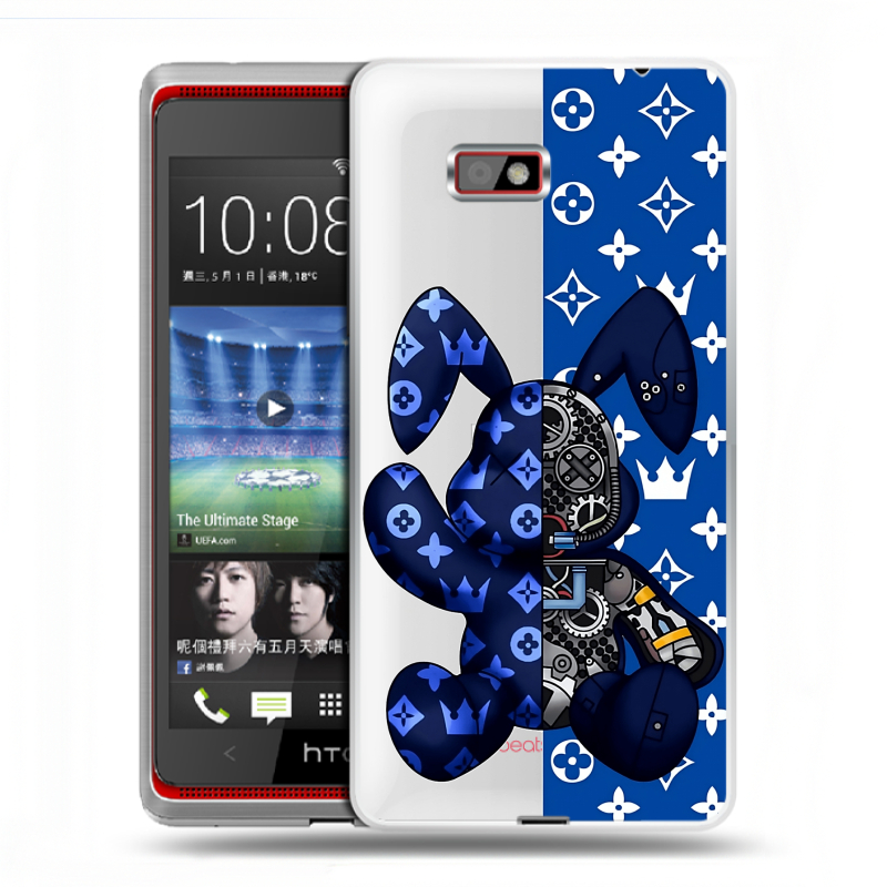 Силиконовый чехол на HTC Desire 600 с принтом Луи робот Силиконовый чехол на HTC Desire 600 с принтом Луи робот