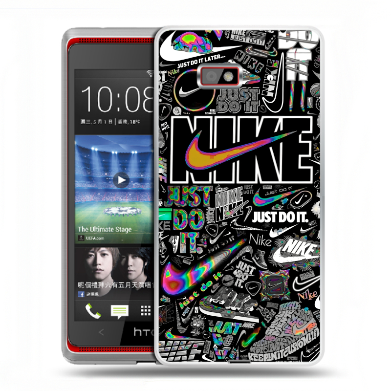 Силиконовый чехол на HTC Desire 600 с принтом Найк Силиконовый чехол на HTC Desire 600 с принтом Найк