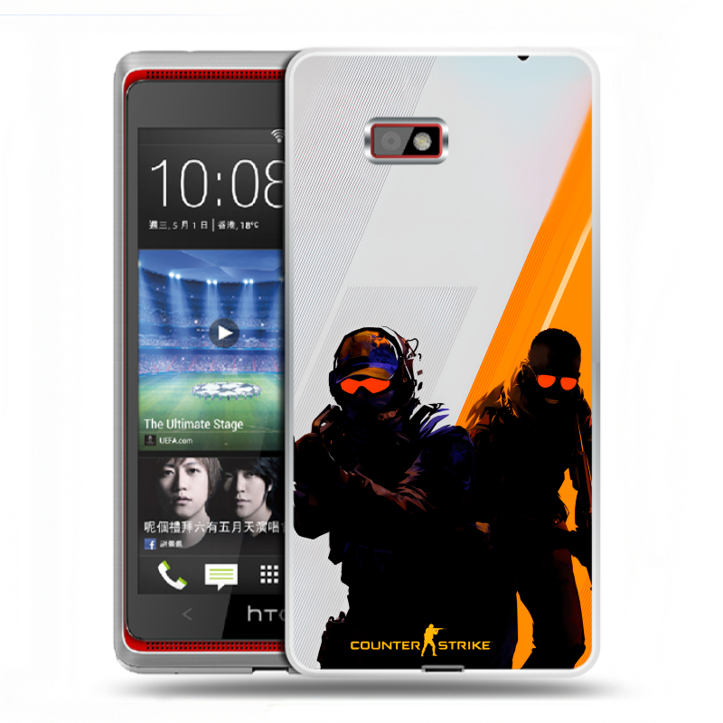 Силиконовый чехол на HTC Desire 600 с принтом Контер страйк Counter strike Силиконовый чехол на HTC Desire 600 с принтом Контер страйк Counter strike