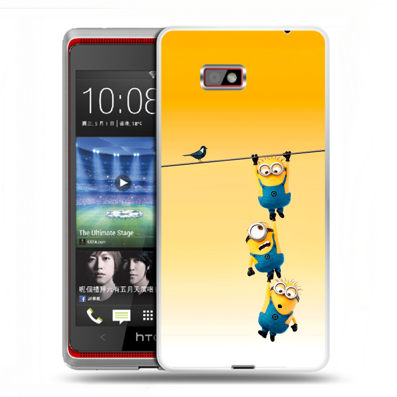 Силиконовый чехол на HTC Desire 600 с принтом Миньоны Силиконовый чехол на HTC Desire 600 с принтом Миньоны