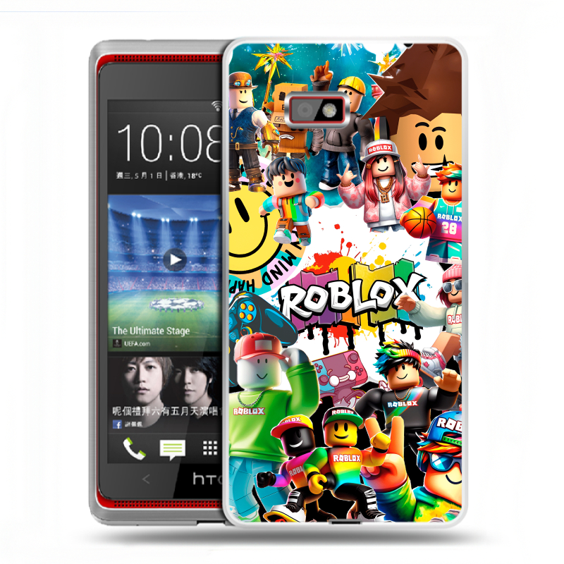 Силиконовый чехол на HTC Desire 600 с принтом Roblox Роблокс Силиконовый чехол на HTC Desire 600 с принтом Roblox Роблокс