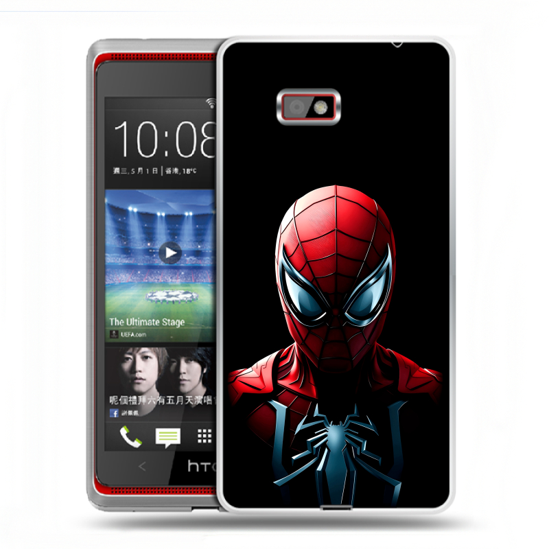 Силиконовый чехол на HTC Desire 600 с принтом Spiderman Человек паук Силиконовый чехол на HTC Desire 600 с принтом Spiderman Человек паук