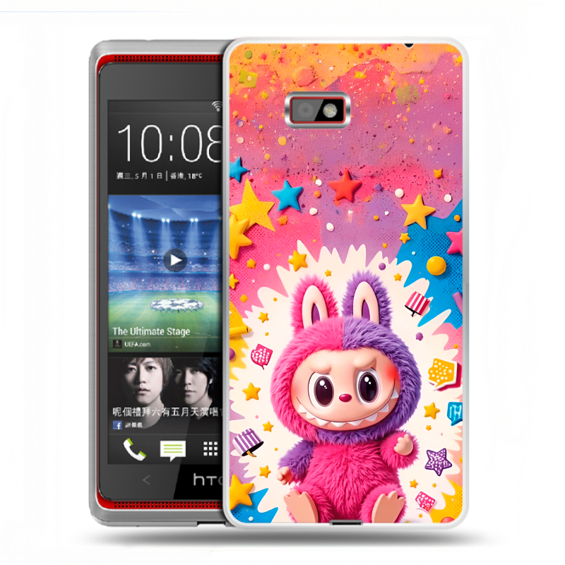 Силиконовый чехол на HTC Desire 600 с принтом Labubu Лабубу Силиконовый чехол на HTC Desire 600 с принтом Labubu Лабубу