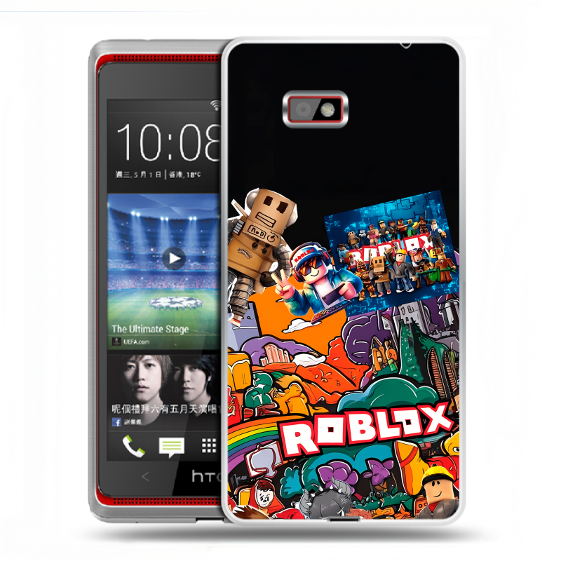 Силиконовый чехол на HTC Desire 600 с принтом Roblox Роблокс Силиконовый чехол на HTC Desire 600 с принтом Roblox Роблокс