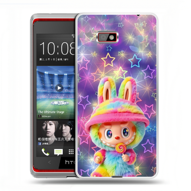 Силиконовый чехол на HTC Desire 600 с принтом Labubu Лабубу Силиконовый чехол на HTC Desire 600 с принтом Labubu Лабубу