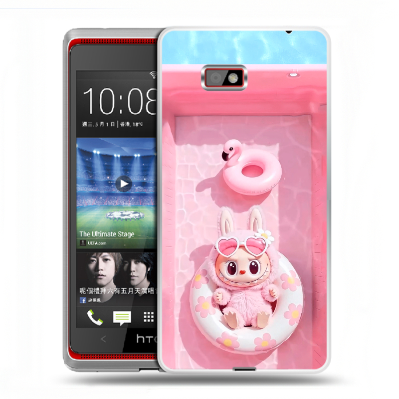 Силиконовый чехол на HTC Desire 600 с принтом Labubu Лабубу Силиконовый чехол на HTC Desire 600 с принтом Labubu Лабубу