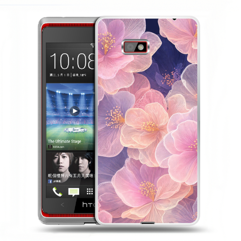 Силиконовый чехол на HTC Desire 600 с принтом женский Силиконовый чехол на HTC Desire 600 с принтом женский
