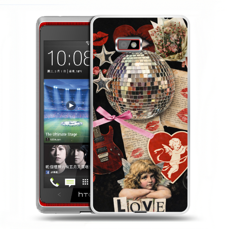 Силиконовый чехол на HTC Desire 600 с принтом для девочек Силиконовый чехол на HTC Desire 600 с принтом для девочек