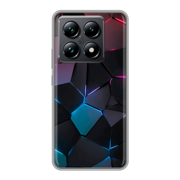 Силиконовый чехол на Xiaomi 14T Pro с принтом Геометрия неона Силиконовый чехол на Xiaomi 14T Pro с принтом Геометрия неона