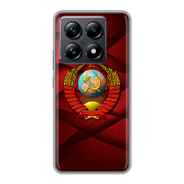 Силиконовый чехол на Xiaomi 14T Pro с принтом Герб СССР Силиконовый чехол на Xiaomi 14T Pro с принтом Герб СССР