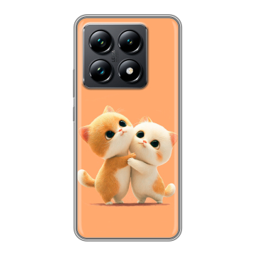 Силиконовый чехол на Xiaomi 14T Pro с принтом Милые котики Силиконовый чехол на Xiaomi 14T Pro с принтом Милые котики