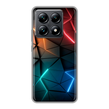 Силиконовый чехол на Xiaomi 14T Pro с принтом Абстракция неон Силиконовый чехол на Xiaomi 14T Pro с принтом Абстракция неон