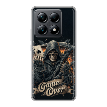 Силиконовый чехол на Xiaomi 14T Pro с принтом Скелет карты Силиконовый чехол на Xiaomi 14T Pro с принтом Скелет карты