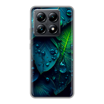 Силиконовый чехол на Xiaomi 14T Pro с принтом Листья Силиконовый чехол на Xiaomi 14T Pro с принтом Листья