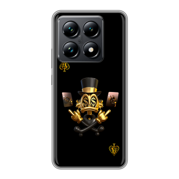 Силиконовый чехол на Xiaomi 14T Pro с принтом Золотой скрудж макдак