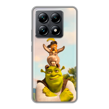 Силиконовый чехол на Xiaomi 14T Pro с принтом Шрек Shrek