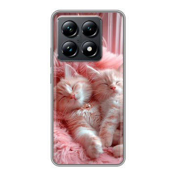 Силиконовый чехол на Xiaomi 14T Pro с принтом котята котики Силиконовый чехол на Xiaomi 14T Pro с принтом котята котики
