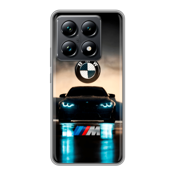 Силиконовый чехол на Xiaomi 14T Pro с принтом БМВ BMW Силиконовый чехол на Xiaomi 14T Pro с принтом БМВ BMW