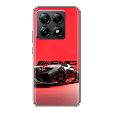 Силиконовый чехол на Xiaomi 14T Pro с принтом Мерседес Mercedes AMG