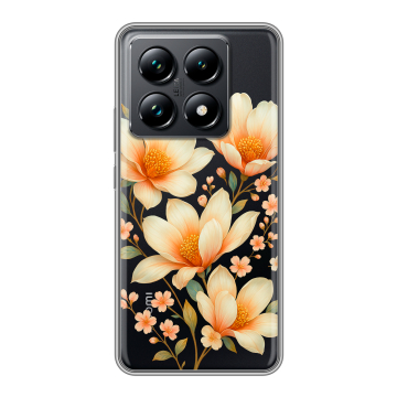 Силиконовый чехол на Xiaomi 14T Pro с принтом Цветы