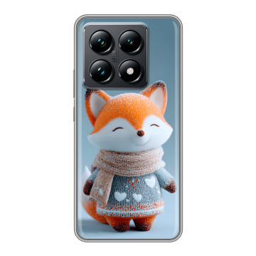 Силиконовый чехол на Xiaomi 14T Pro с принтом Лиса