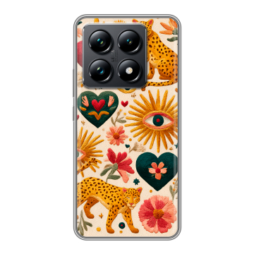 Силиконовый чехол на Xiaomi 14T Pro с принтом Модный принт