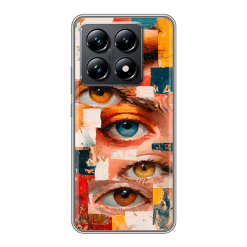 Силиконовый чехол на Xiaomi 14T Pro с принтом Модный принт
