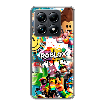 Силиконовый чехол на Xiaomi 14T Pro с принтом Roblox Роблокс Силиконовый чехол на Xiaomi 14T Pro с принтом Roblox Роблокс
