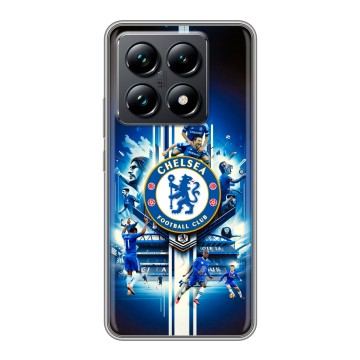 Силиконовый чехол на Xiaomi 14T Pro с принтом Chelsea Челси Силиконовый чехол на Xiaomi 14T Pro с принтом Chelsea Челси