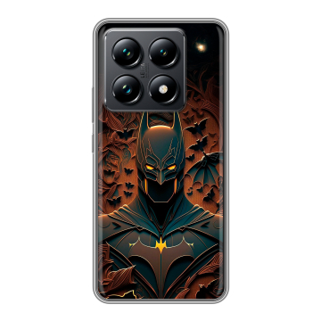Силиконовый чехол на Xiaomi 14T Pro с принтом Batman Бэтмен Силиконовый чехол на Xiaomi 14T Pro с принтом Batman Бэтмен