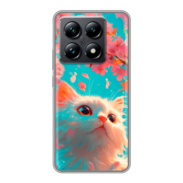 Силиконовый чехол на Xiaomi 14T Pro с принтом Красивый кот Силиконовый чехол на Xiaomi 14T Pro с принтом Красивый кот