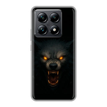 Силиконовый чехол на Xiaomi 14T Pro с принтом Волк Силиконовый чехол на Xiaomi 14T Pro с принтом Волк