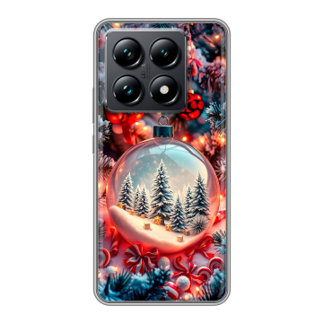 Силиконовый чехол на Xiaomi 14T Pro с принтом Новый год