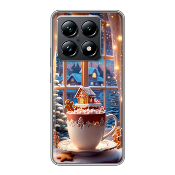Силиконовый чехол на Xiaomi 14T Pro с принтом Новый год