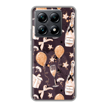 Силиконовый чехол на Xiaomi 14T Pro с принтом Новый год