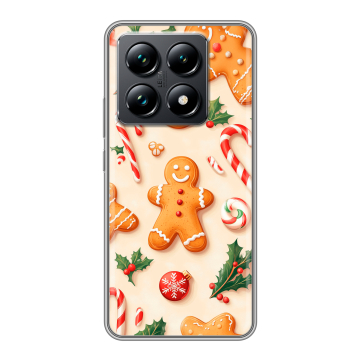 Силиконовый чехол на Xiaomi 14T Pro с принтом Новый год