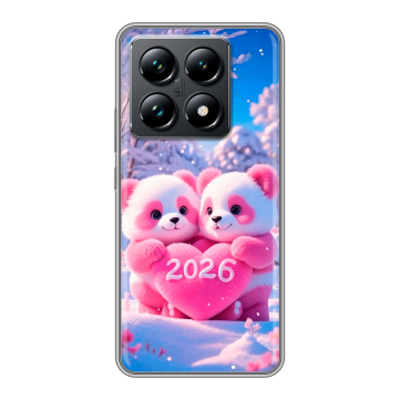 Силиконовый чехол на Xiaomi 14T Pro с принтом Новый год