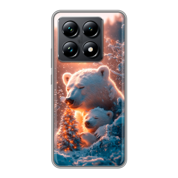 Силиконовый чехол на Xiaomi 14T Pro с принтом Новый год