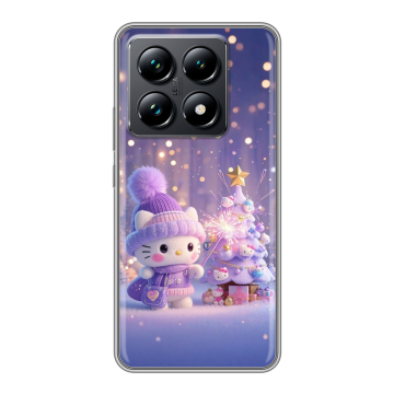 Силиконовый чехол на Xiaomi 14T Pro с принтом Новый год
