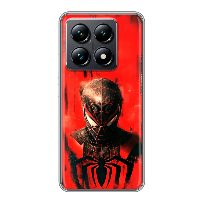 Силиконовый чехол на Xiaomi 14T Pro с принтом человек паук spiderman Силиконовый чехол на Xiaomi 14T Pro с принтом человек паук spiderman