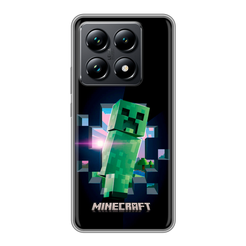 Силиконовый чехол на Xiaomi 14T Pro с принтом Майнкрафт Minecraft Силиконовый чехол на Xiaomi 14T Pro с принтом Майнкрафт Minecraft