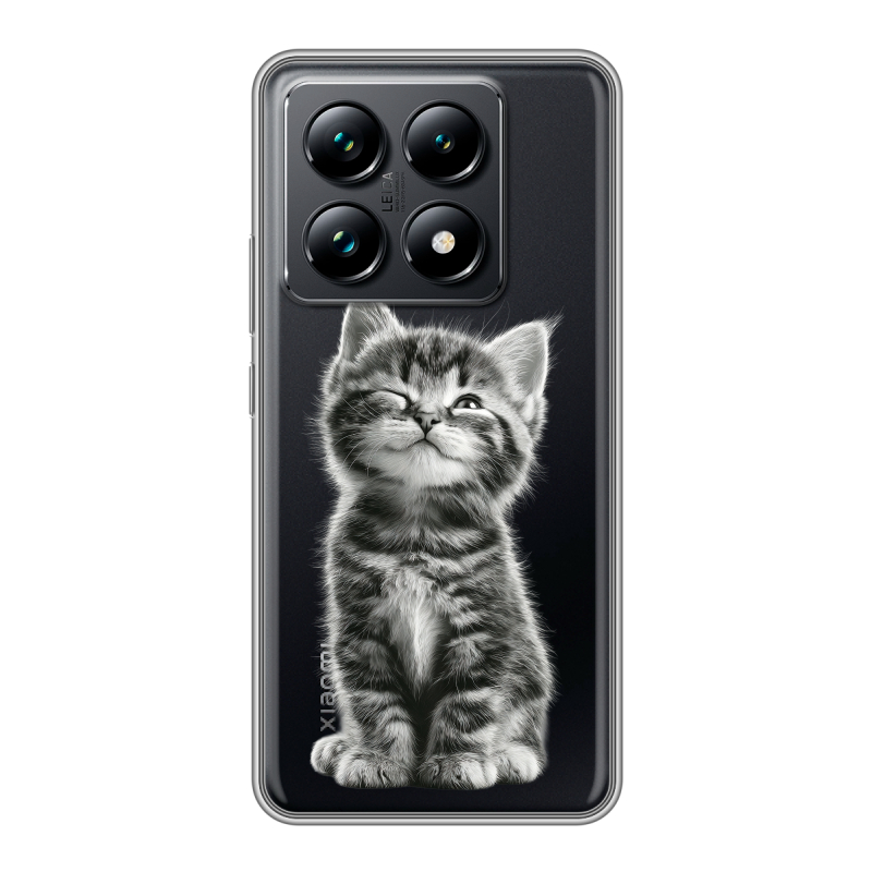 Силиконовый чехол на Xiaomi 14T Pro с принтом Котенок Силиконовый чехол на Xiaomi 14T Pro с принтом Котенок