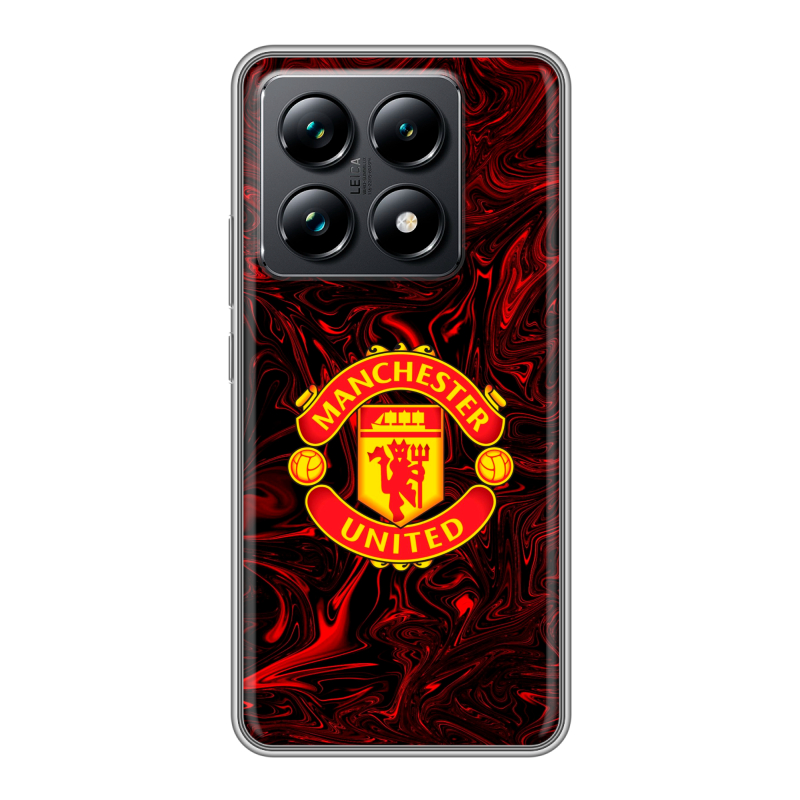 Силиконовый чехол на Xiaomi 14T Pro с принтом Manchester United Силиконовый чехол на Xiaomi 14T Pro с принтом Manchester United
