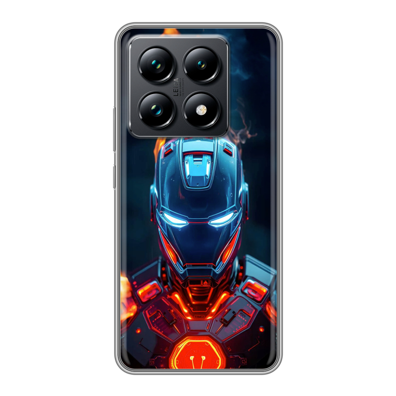 Силиконовый чехол на Xiaomi 14T Pro с принтом IronMan Железный человек Силиконовый чехол на Xiaomi 14T Pro с принтом IronMan Железный человек