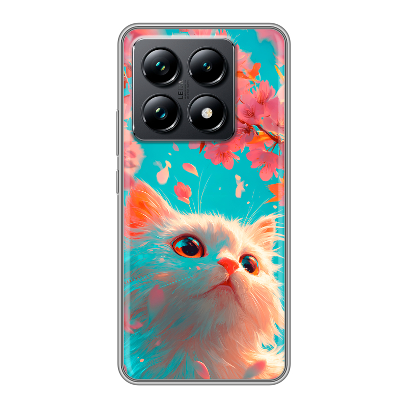 Силиконовый чехол на Xiaomi 14T Pro с принтом Красивый кот Силиконовый чехол на Xiaomi 14T Pro с принтом Красивый кот
