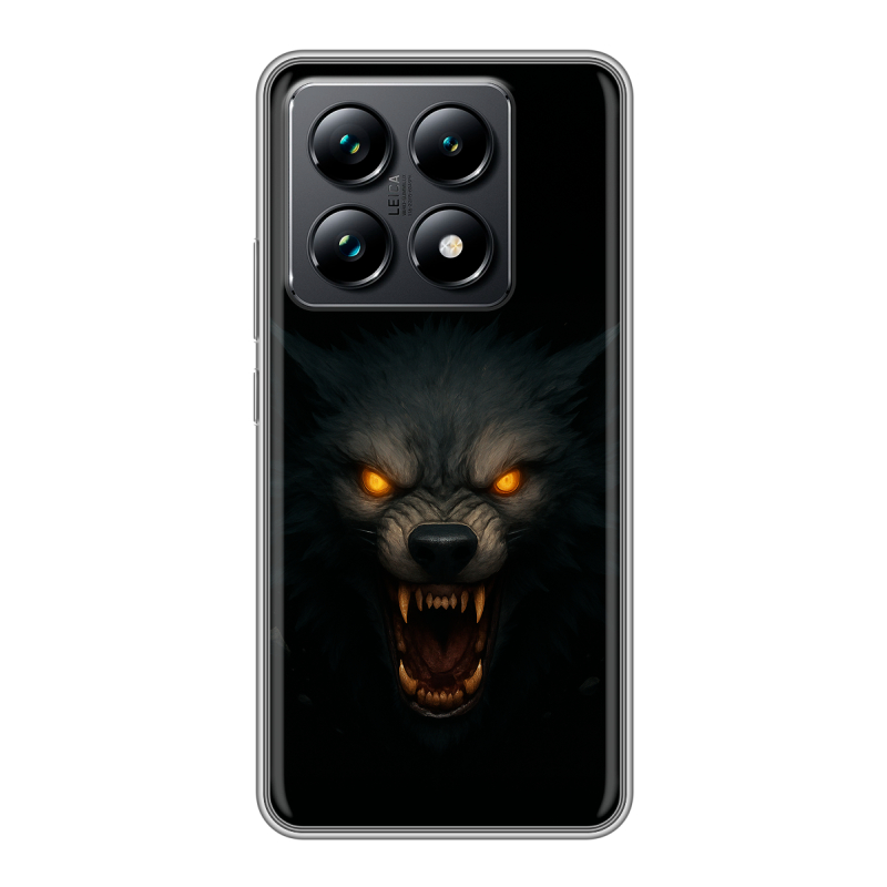 Силиконовый чехол на Xiaomi 14T Pro с принтом Волк Силиконовый чехол на Xiaomi 14T Pro с принтом Волк