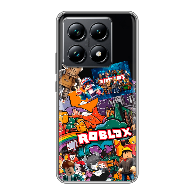 Силиконовый чехол на Xiaomi 14T Pro с принтом Roblox Роблокс Силиконовый чехол на Xiaomi 14T Pro с принтом Roblox Роблокс