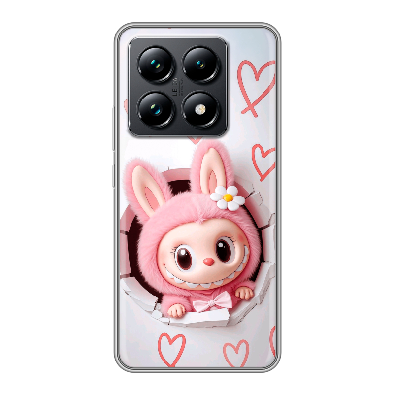 Силиконовый чехол на Xiaomi 14T Pro с принтом Labubu Лабубу Силиконовый чехол на Xiaomi 14T Pro с принтом Labubu Лабубу