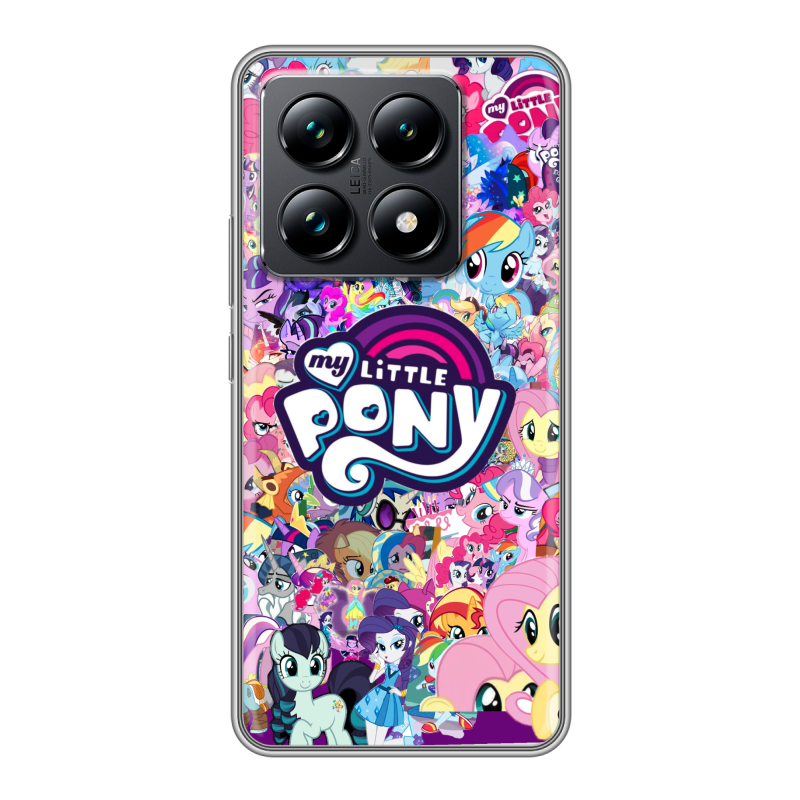 Силиконовый чехол на Xiaomi 14T Pro с принтом My little pony Дружба чудо Силиконовый чехол на Xiaomi 14T Pro с принтом My little pony Дружба чудо